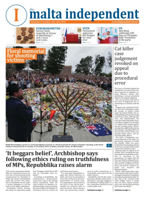 Cover of Malta Independent