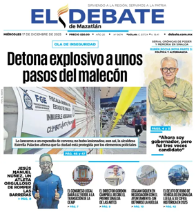 Cover of El Debate de Mazatlan