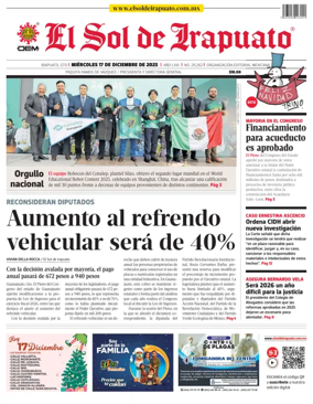 Cover of El Sol de Irapuato