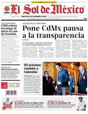 Cover of El Sol de Mexico