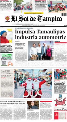 Cover of El Sol de Tampico