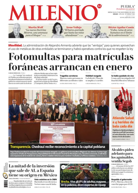 Cover of Milenio Puebla
