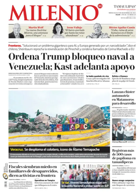 Cover of Milenio Tamaulipas