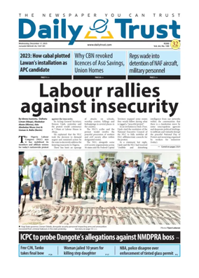 Cover of Daily Trust