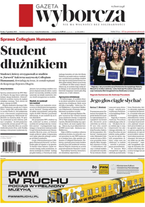 Cover of Gazeta Wyborcza