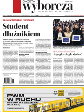 Cover of Gazeta Wyborcza Stoleczna