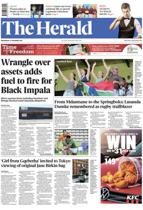 Cover of The Herald (South Africa)