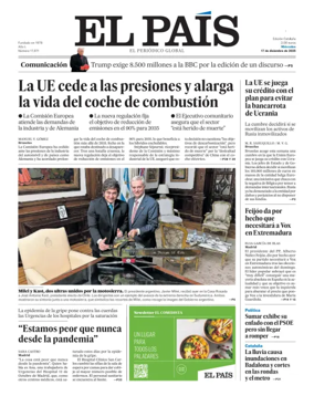 Cover of El País (Catalunya)