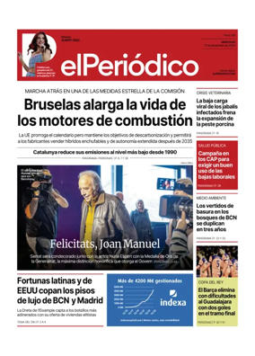 Cover of El Periódico de Catalunya (Castellano)