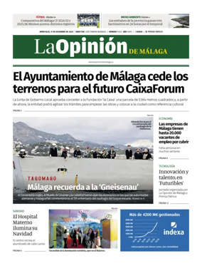 Cover of La Opinión de Málaga