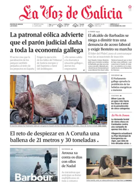 Cover of La Voz de Galicia (Arousa)