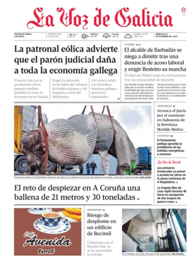 Cover of La Voz de Galicia (Ferrol)