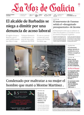 Cover of La Voz de Galicia (Ourense)