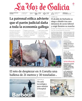 Cover of La Voz de Galicia (Pontevedra)