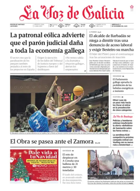 Cover of La Voz de Galicia (Santiago)