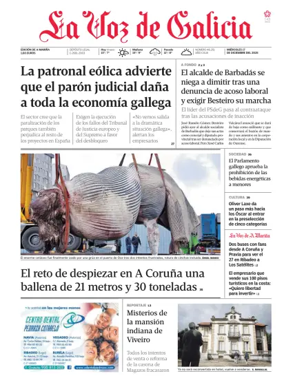 Cover of La Voz de Galicia (Viveiro)