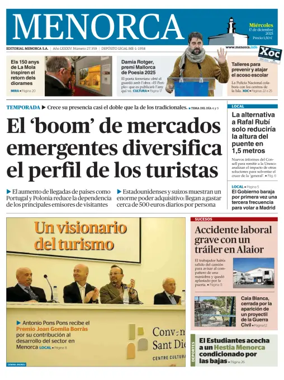 Cover of Menorca Diario Insular