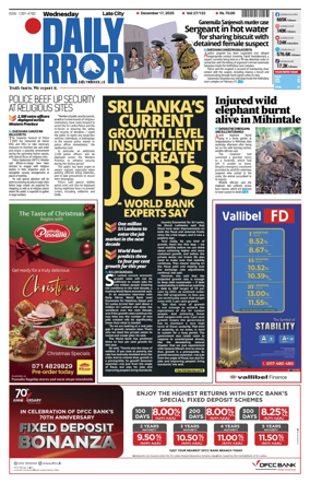 Cover of Daily Mirror (Sri Lanka)