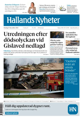 Cover of Hallands Nyheter