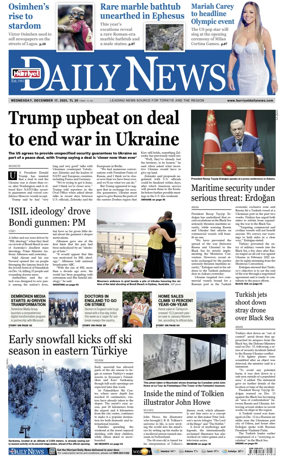 Cover of Hurriyet Daily News & Economic Review