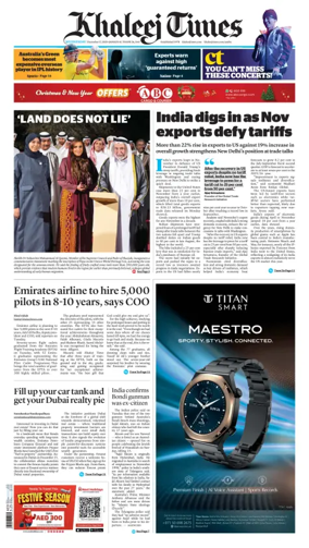 Cover of Khaleej Times