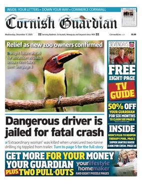 Cover of Cornish Guardian (Newquay & the North Coast)