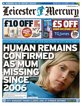 Cover of Leicester Mercury
