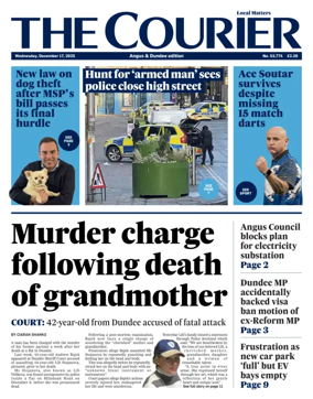 Cover of The Courier & Advertiser (Angus and The Mearns Edition)