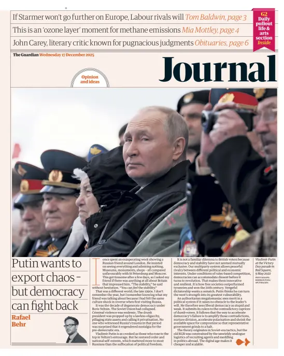Cover of The Guardian e-paper Journal