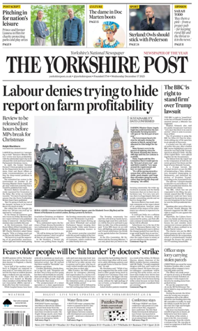Cover of Yorkshire Post