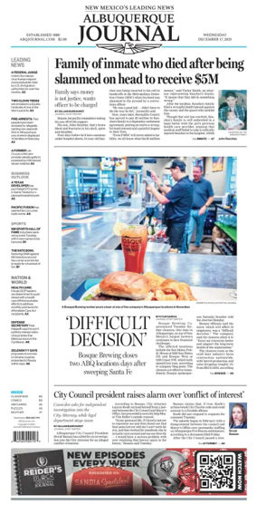 Cover of Albuquerque Journal