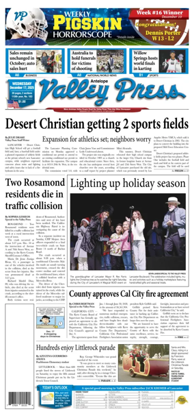 Cover of Antelope Valley Press