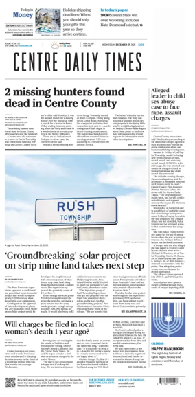 Cover of Centre Daily Times