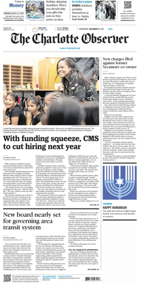 Cover of The Charlotte Observer