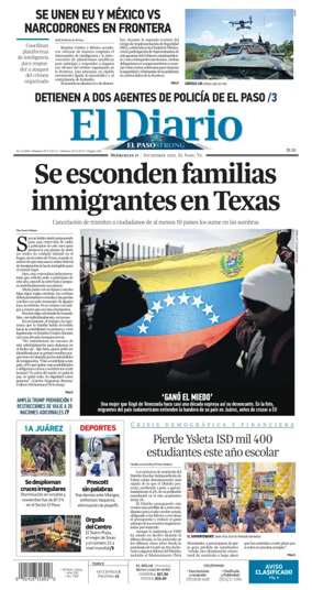 Cover of El Diario de El Paso
