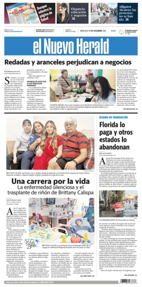 Cover of El Nuevo Herald