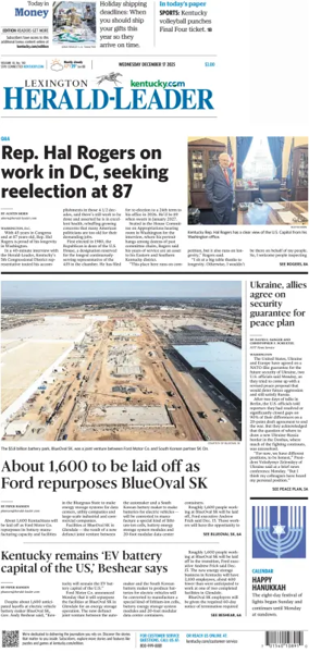 Cover of Lexington Herald-Leader