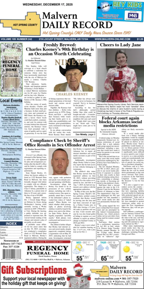 Cover of Malvern Daily Record