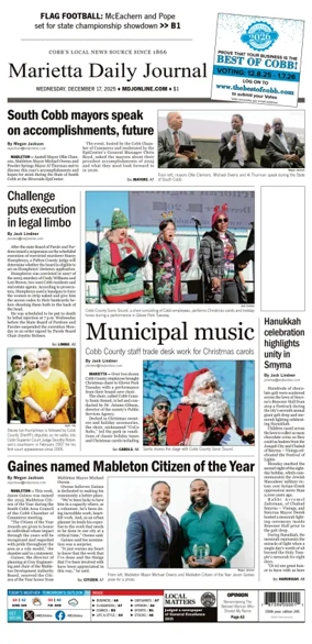 Cover of Marietta Daily Journal