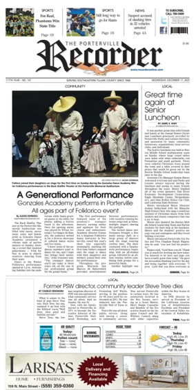 Cover of Porterville Recorder