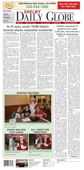 Cover of Shelby Daily Globe