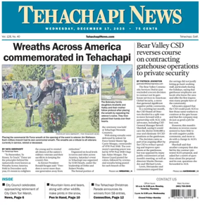 Cover of Tehachapi News