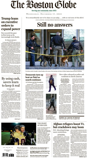 Cover of The Boston Globe