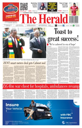 Cover of The Herald (Zimbabwe)