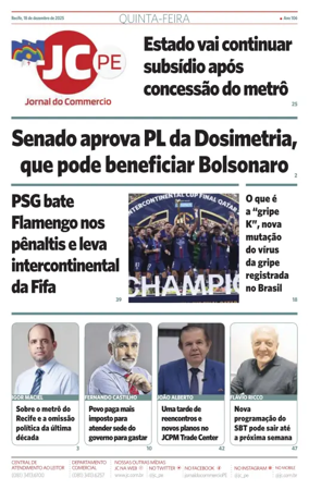 Cover of Jornal do Commercio