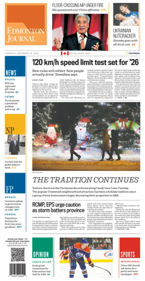 Cover of Edmonton Journal