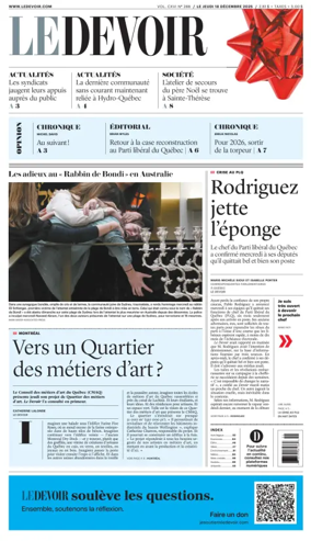 Cover of Le Devoir
