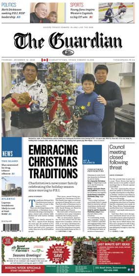 Cover of The Guardian (Charlottetown)