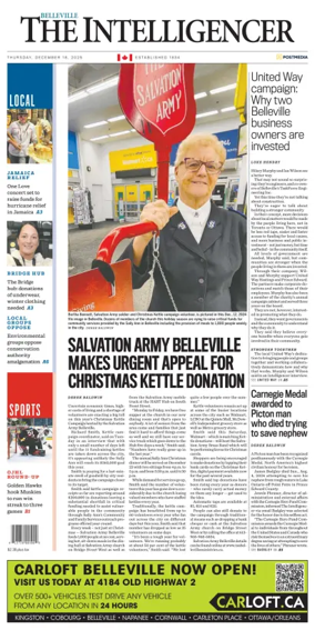 Cover of The Intelligencer (Belleville)