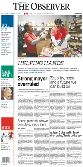 Cover of The Observer (Sarnia)